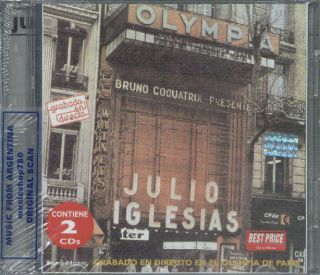 JULIO IGLESIAS, EN EL OLYMPIA. LIVE. FACTORY SEALED 2 CD SET. IN