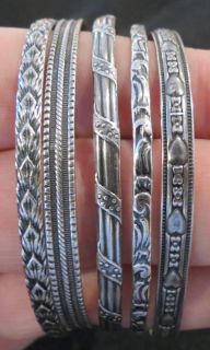 Vintage Danecraft Sterling Silver Bangle Bracelets