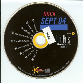 2832 Karaoke CDG Pop Hits Monthly Rock Sep 2004