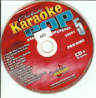 651 Karaoke CDG Chartbuster Pop Hits 2006