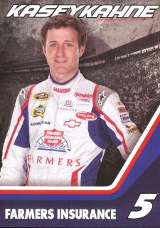 2012 Kasey Kahne 5 Farmers Insurance NASCAR Postcard