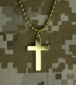 Gi Jewelry 23 Karat US Military Pendant Cross Necklace