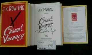 JK Rowling autographed book The Casual Vacancy signed in New York City