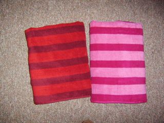 Personalized Embroidered Striped Beach Bath Towels