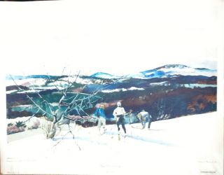 Wyeth Collotype Hand Signed from MT Kearsarge Giant 24 x 31