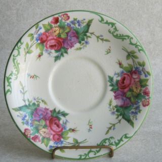 Mintons Kenilworth Saucer England Creamware China Shabby Floral Chic