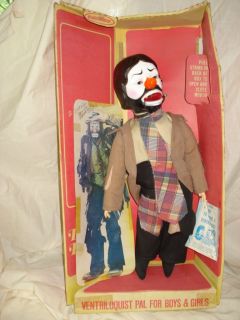 Vintage Emmett Kelly Jr Ventriloquist Doll Dummy by Horsman Irene Szor