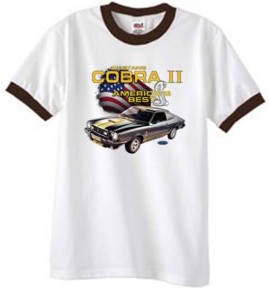 Ford 76 Mustang Cobra II Classic Car Ringer T Shirt