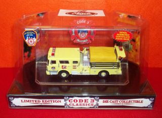 RARE Code 3 FDNY Kermit Mack CF Pumper E 45 12359 Ertl New