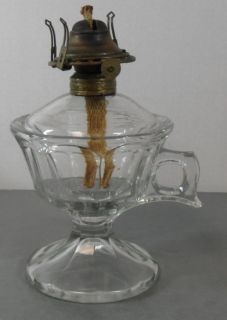 Super Clean Antique Kerosene Finger Lamp No 1 Queen Anne Burner