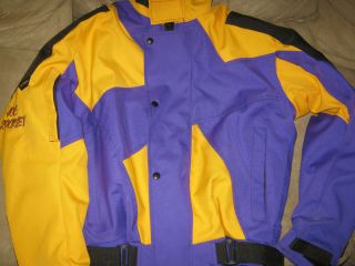 Joe Rocket Ballistic Motorcycle Jacket Kevlar and Lining Purple Yellow