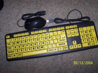 New E Z Eyes Yellow Keyboard Big Letters as Seen on TV