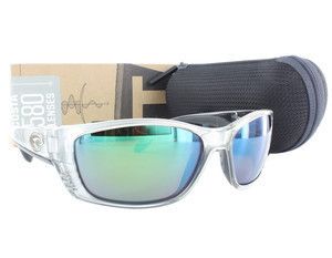 Costa Del Mar Sunglasses Tag Silver Green 580 New
