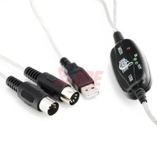 MIDI Cable to USB Keyboard Music Piano Adapter Interface Music Audio