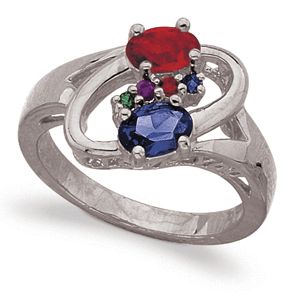 PARENTS CHILDREN FAMILY BIRTHSTONE MOTHERS RING AUSTRIAN CRYSTAL SIZE