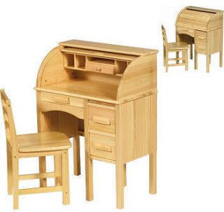 Guidecraft Kids Furniture Jr Roll Top Wood Desk Oak New