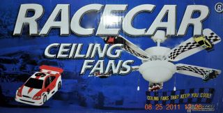 42 Race Car Ceiling Fan w Light Fun for Kids or Adult