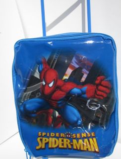 Kids Spider man Rolling Luggage cart carrier Roller carry Bag Toys New