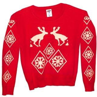 Ugliest Ugly Knit Christmas Sweater Ever Pooping Moose 100 Cotton Size