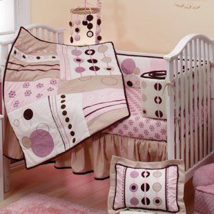 New Kimberly Grant Pomegranate Collection 4 Piece Nursery Crib Bedding