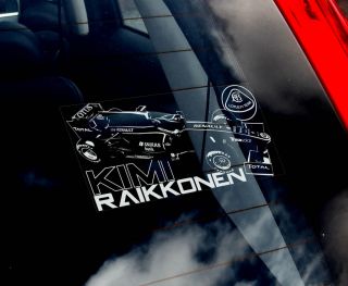 Kimi Raikkonen F1 Car Window Sticker Lotus Renault Formula 1 N Rally