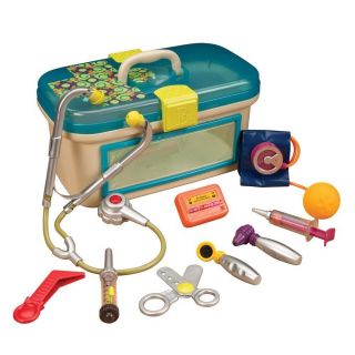 Kids Toddler Pretend Safe Doctor Dr Toy Medical Doctors Kit Carry Case