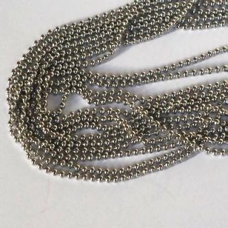 Wholesale Lot 10 Stainless Steel 18 inch 2mm Ball Neck Chain Necklace
