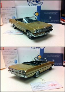 Franklin Mint 1963 Chevrolet Impala Le of 1000 NMIB w Papers Very RARE