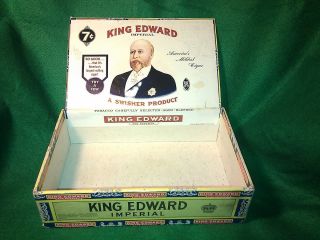Vintage King Edward The 7th Imperial Brand 7¢ Cent Cigar Box Receipt