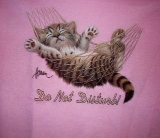 Do not Disturb Cat Napping in Hammock T Shirt s 5X New