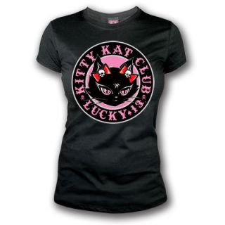 Lucky 13 Kitty Kat Club Girlfriend Tshirt s XL