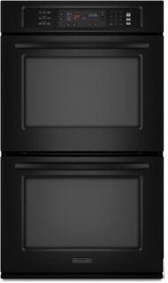 KitchenAid Superba Double Electric Wall Oven Model KEBS207DBL8 Black