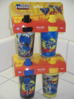 DC Superfriends Batman 10oz Childrens Sippy Cups Spill Proof Toddler