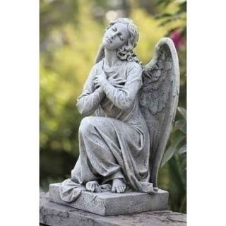  Studio 20 25 Hand Sculpted Kneeling Angel Outdoor Garden Statue