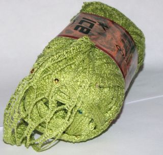 Dance Olive Green mesh Yarn knitting supplies Sequins 1 ball 47 scarf