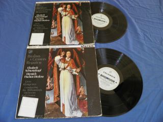 Brahms German Requiem Klemperer UK ED1 BS Columbia SAX 2430 31 Stereo
