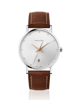Georg Jensen Watch 421 with Silver Dial and Date Koppel Slim