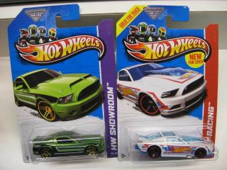 2013 Hot Wheels Green Shelby Supersnake Mustang 2013 Mustang GT White