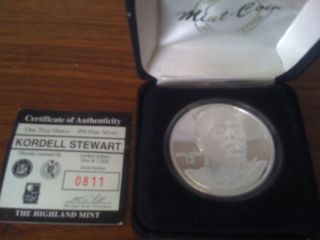 Kordell Stewart Silver Series Medallion 1oz Highland Mint   Pittsburgh