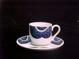 Nuage China Toscany Vintage Japan Demi Tasse Cup and Saucer Peacock or