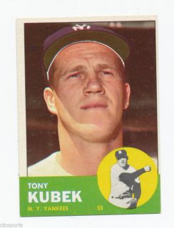 Tony Kubek New York Yankees 1963 Topps 20