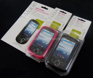 Lot2 New T Mobile Comet Huawei U8150 Premium Black Pink Gel Skin Case