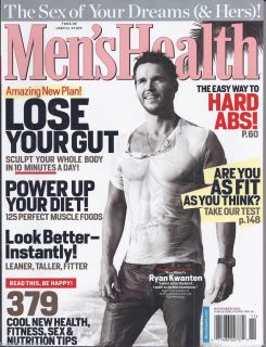 Mens Health Magazine True Blood Ryan Kwanten Muscle Foods Hard ABS Fit