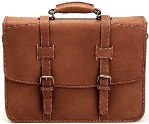 Korchmar Adventure Leather Litigator Laptop Briefcase Business Case
