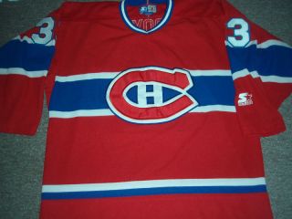 Vintage Starter NHL Canadiens Patrick Roy Jersey L Sewn