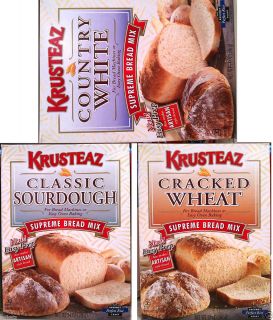 Krusteaz Supreme Bread Mix for Bread Machines or Oven Baking 3 Flavor