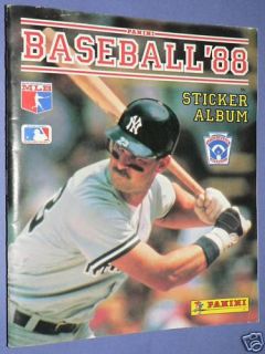 Panini Baseball 88 Sticker Album 1988 Book Mattingly