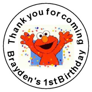 24 Elmo Birthday Favor Label Stickers Personalized for You 1 67 Gift