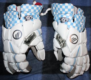 Used Maverick Lacrosse Custom Direwolves Maybach Gloves Carolina White