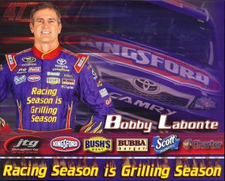 2012 Bobby Labonte 47 Kingsford Sponsor NASCAR Postcard